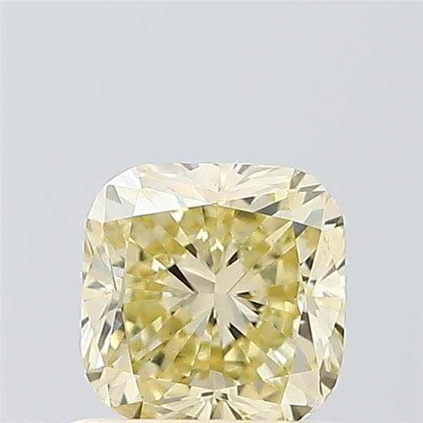 0.75 Ct. Light  Yellow Cushion Lab Grown Diamond