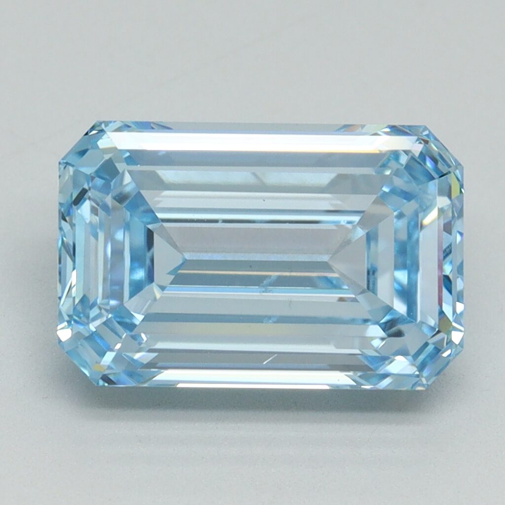 4.02 Ct. Fancy Intense Blue Emerald Lab Grown Diamond