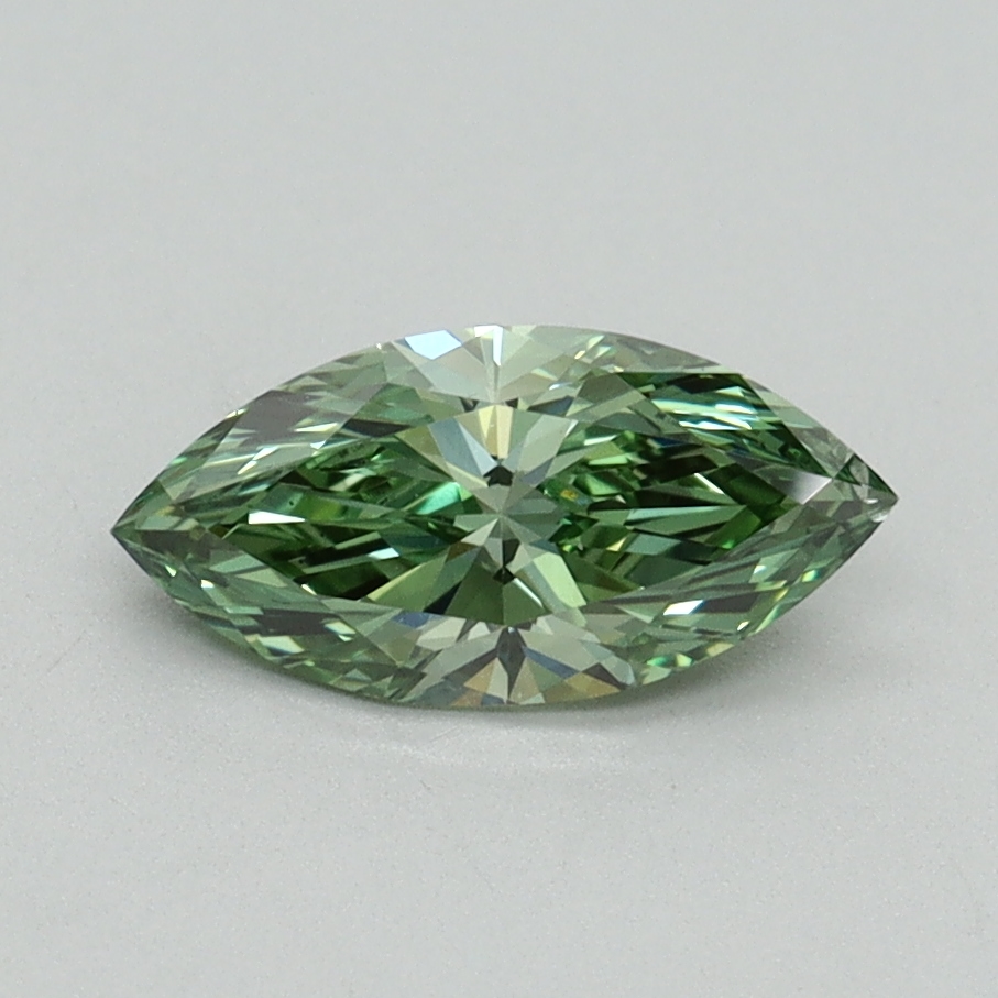 0.70 Ct. Fancy Vivid Pacific Green Marquise Lab Grown Diamond