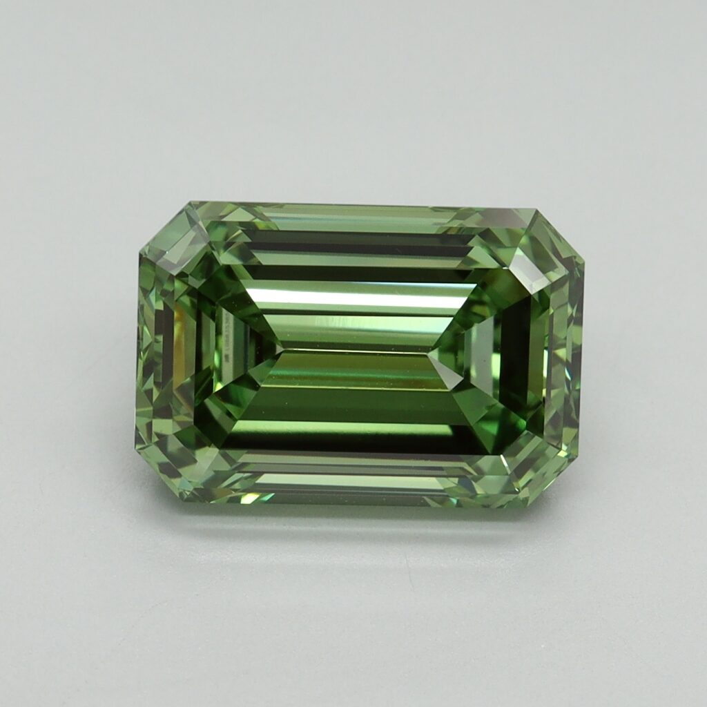 5.10 Ct. Fancy Vivid Pacific Green Emerald Lab Grown Diamond