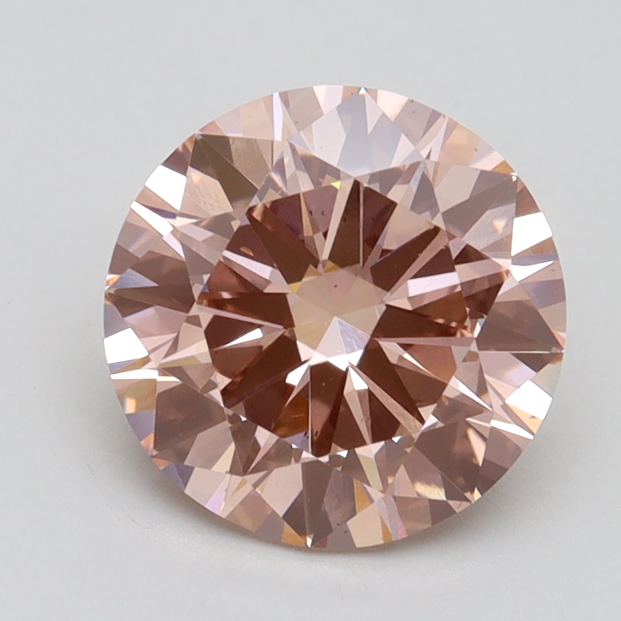 2.42 Ct. Fancy Intense Pink Round Lab Grown Diamond