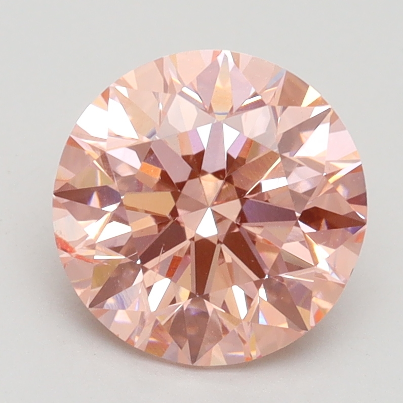 2.24 Ct. Fancy Vivid Pink Round Lab Grown Diamond