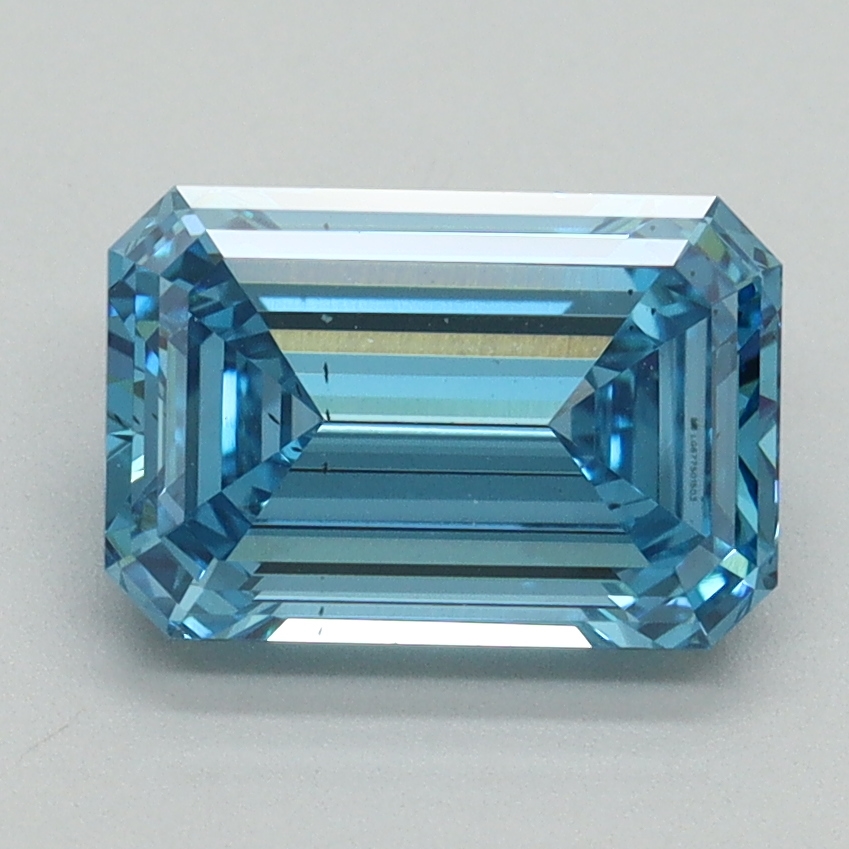 2.17 Ct. Fancy Vivid Blue Emerald Lab Grown Diamond