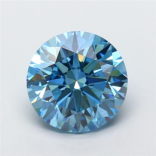 2.78 Ct. Fancy Vivid  Blue Round Lab Grown Diamond