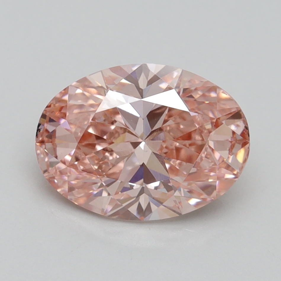 2.00 Ct. Fancy Vivid Pink Oval Lab Grown Diamond