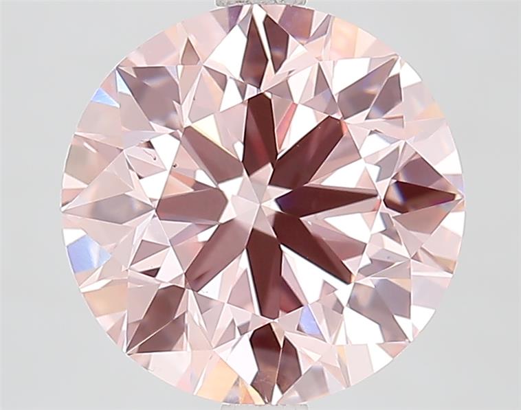 3.67 Ct. Fancy Vivid  Pink Round Lab Grown Diamond