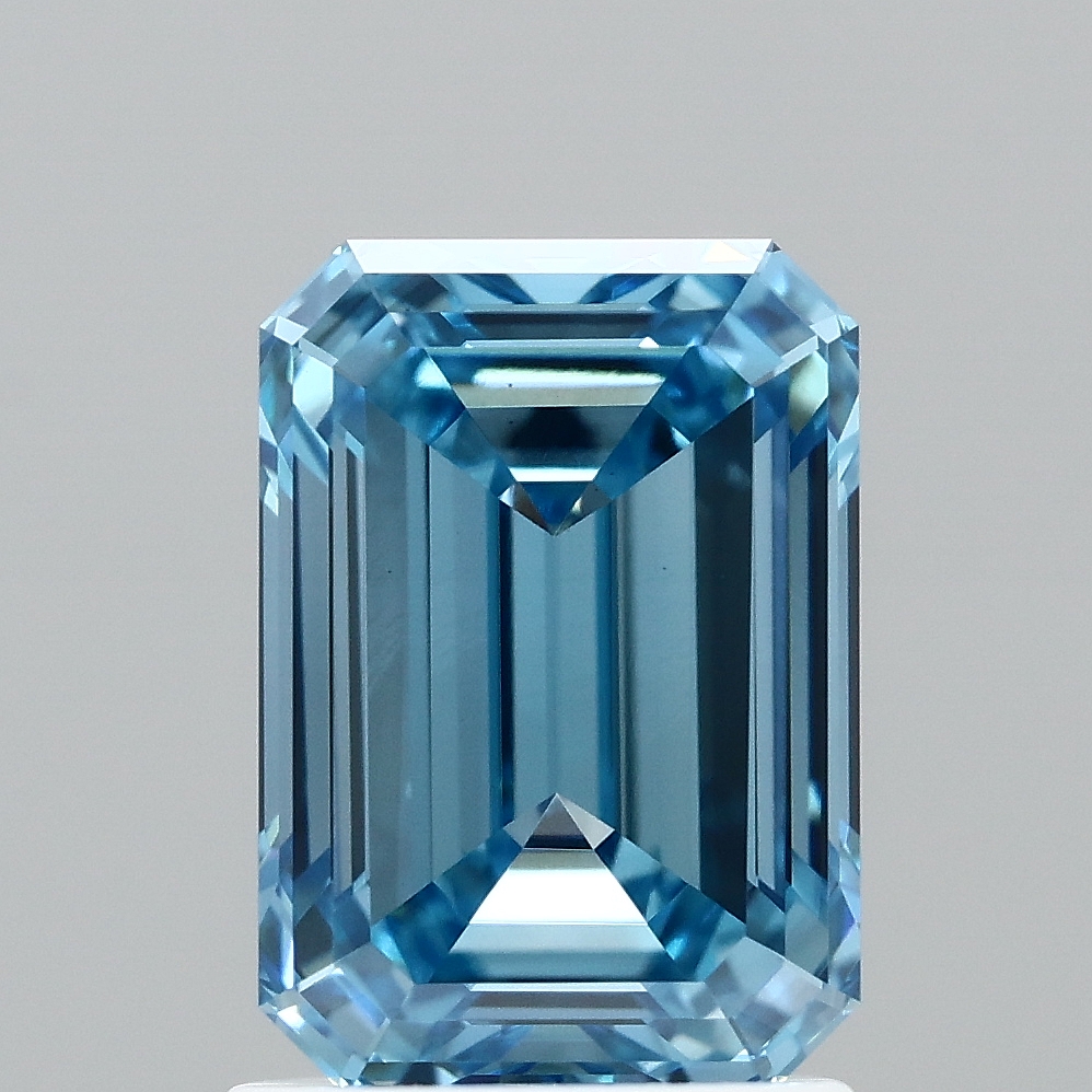 1.72 Ct. Fancy Vivid  Blue Emerald Lab Grown Diamond