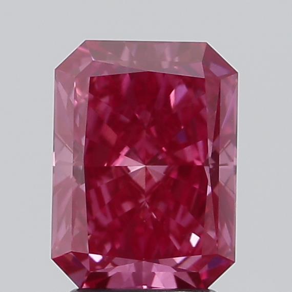 2.59 Ct. Fancy Vivid  Pink Radiant Lab Grown Diamond