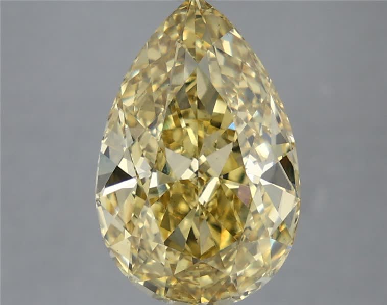 5.02 Ct. Fancy Intense  Yellow Pear Lab Grown Diamond