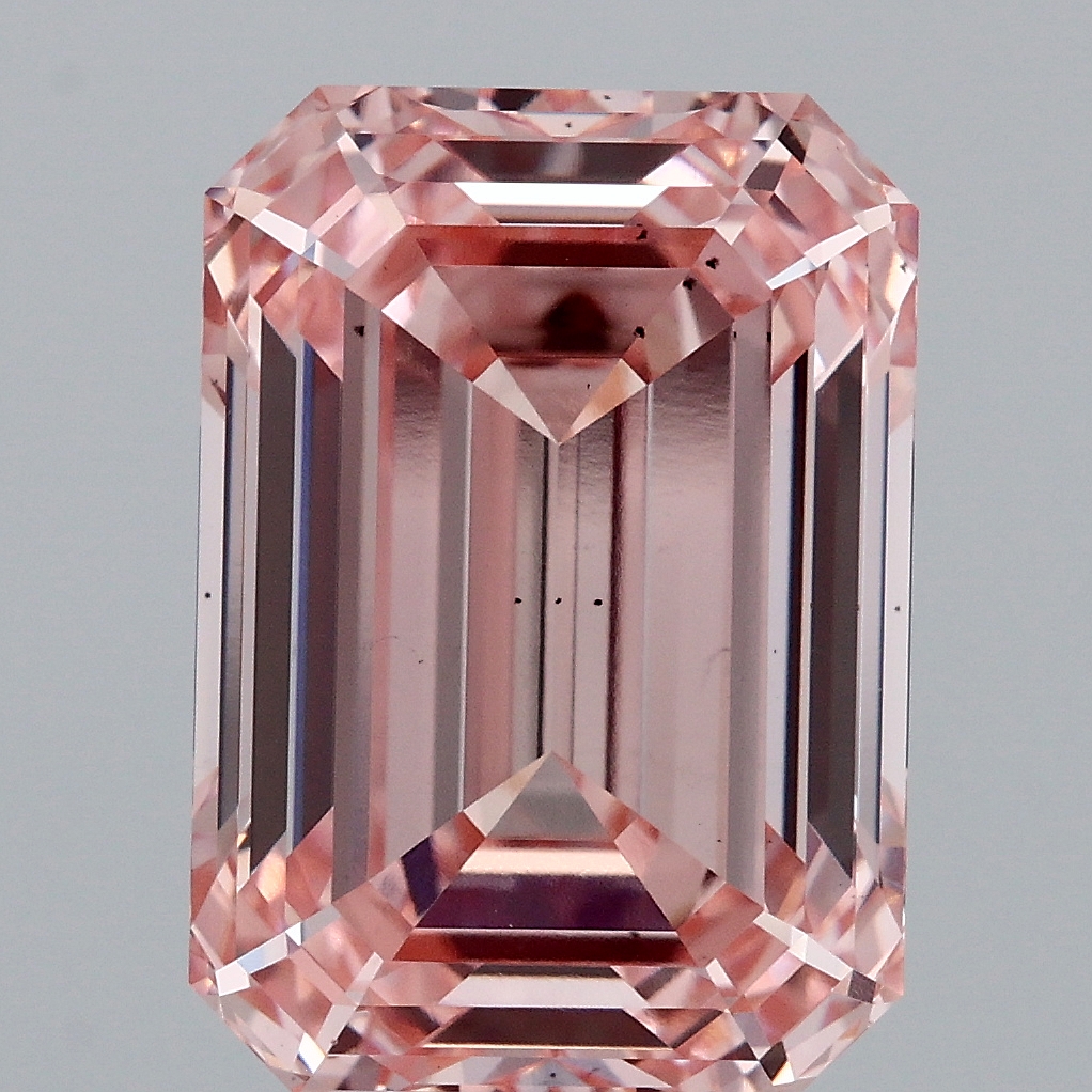 7.04 Ct. Fancy Intense Pink Emerald Lab Grown Diamond