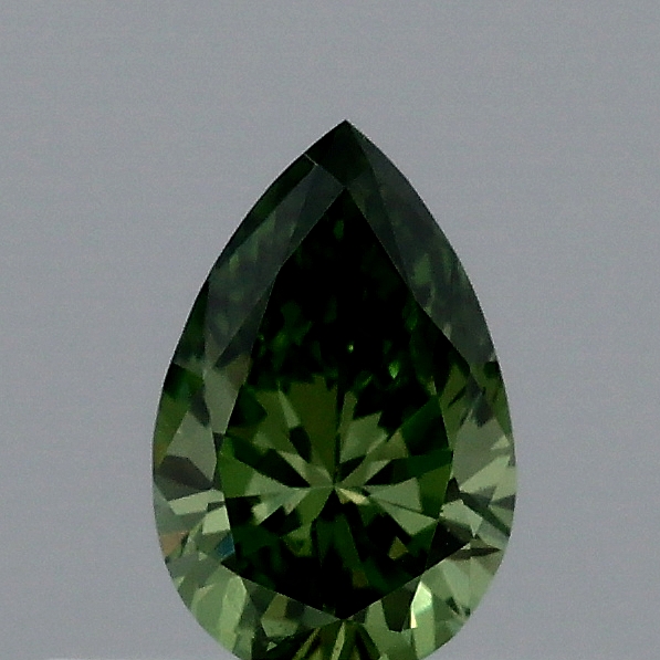 0.30 Ct. Fancy Vivid  Green Pear Lab Grown Diamond
