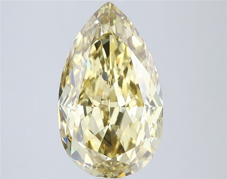 4.05 Ct. Fancy Intense  Yellow Pear Lab Grown Diamond