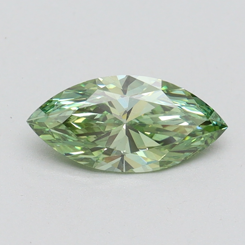 0.70 Ct. Fancy Vivid Green Marquise Lab Grown Diamond