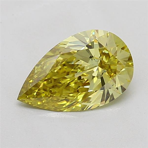 0.90 Ct. Fancy Intense  Yellow Pear Lab Grown Diamond