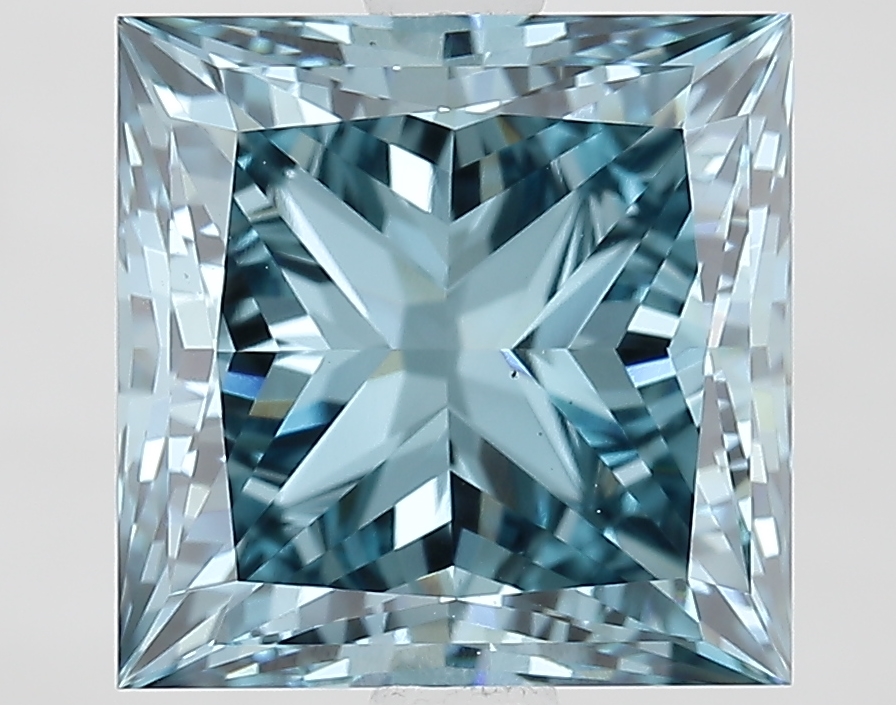 3.26 Ct. Fancy Vivid  Blue Princess Lab Grown Diamond