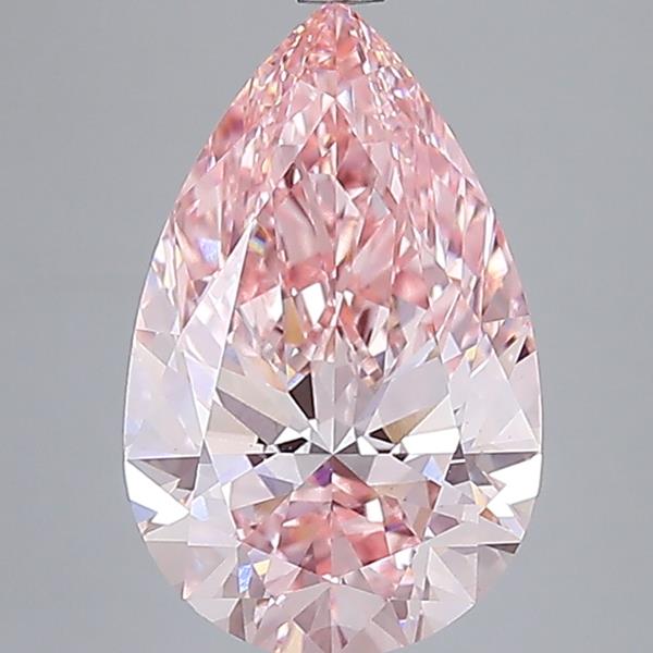 5.38 Ct. Fancy Vivid  Pink Pear Lab Grown Diamond
