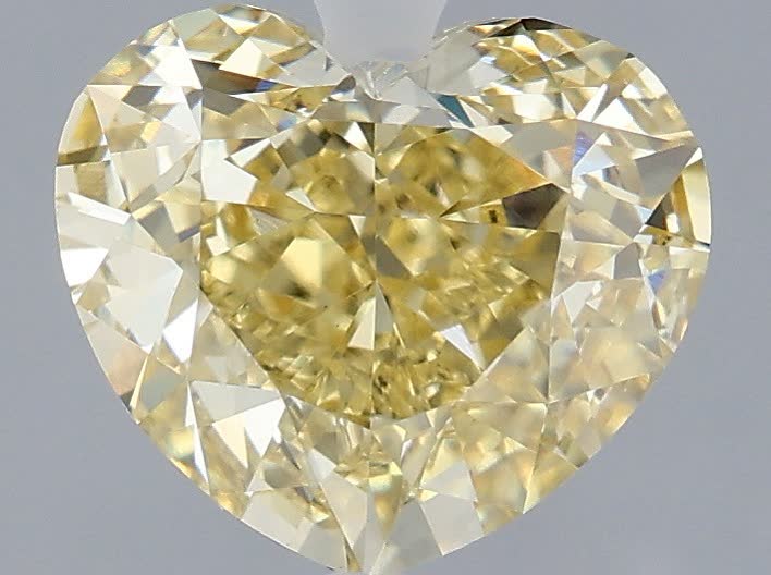 3.04 Ct. Fancy Intense  Yellow Heart Lab Grown Diamond