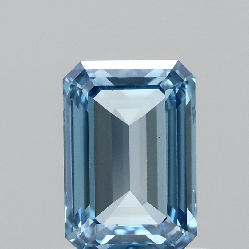 0.90 Ct. Fancy Vivid  Blue Emerald Lab Grown Diamond