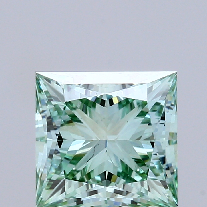 1.51 Ct. Fancy Green Princess Lab Grown Diamond