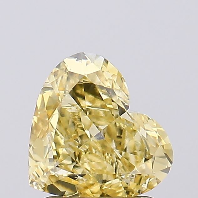 1.55 Ct. Fancy Intense  Yellow Heart Lab Grown Diamond