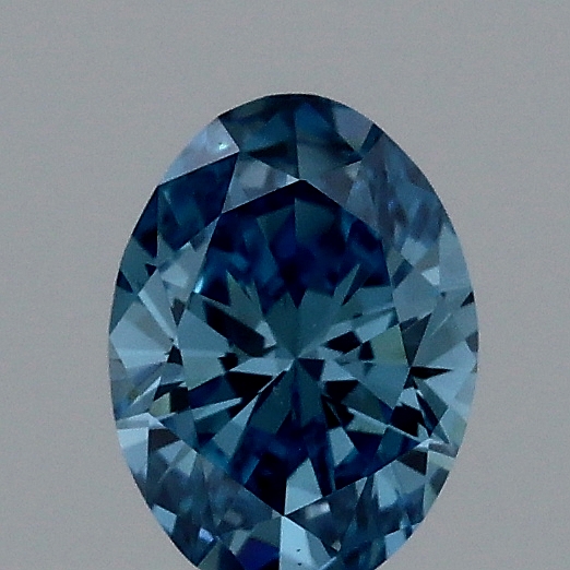 0.32 Ct. Fancy Vivid  Blue Oval Lab Grown Diamond
