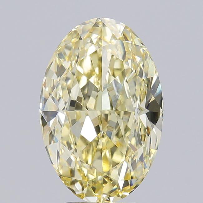 6.01 Ct. Fancy Intense  Yellow Oval Lab Grown Diamond