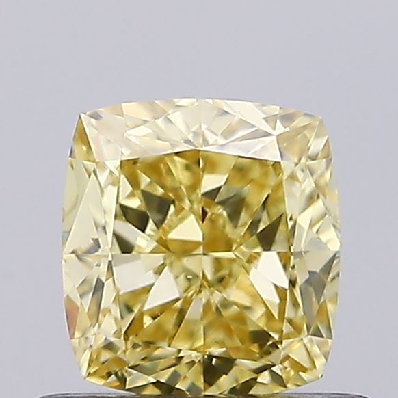 0.72 Ct. Fancy Intense  Yellow Cushion Lab Grown Diamond