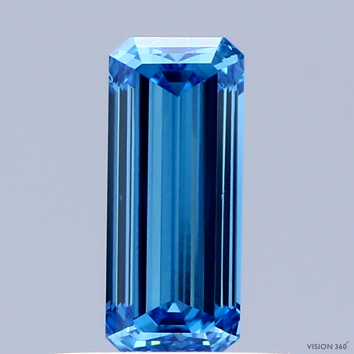 0.70 Ct. Fancy Vivid  Blue Emerald Lab Grown Diamond