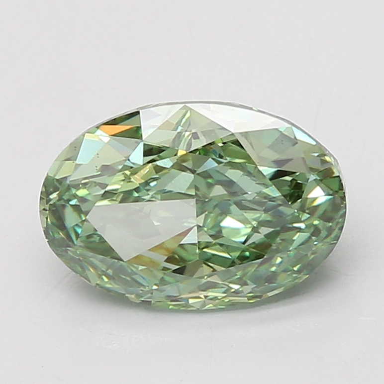 3.01 Ct. Fancy Vivid Green Oval Lab Grown Diamond