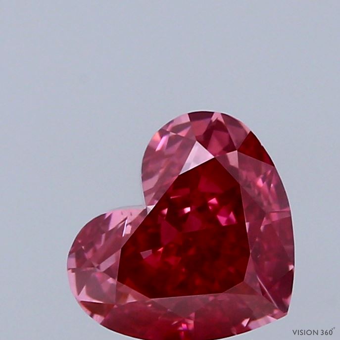 1.59 Ct. Fancy Deep  Pink Heart Lab Grown Diamond