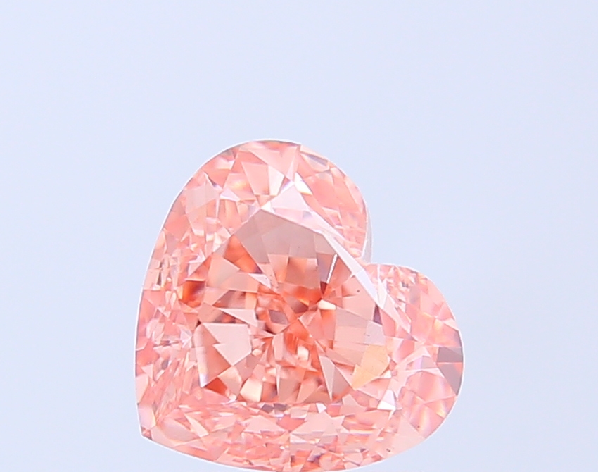 3.03 Ct. Fancy Intense Brownish Pink Heart Lab Grown Diamond