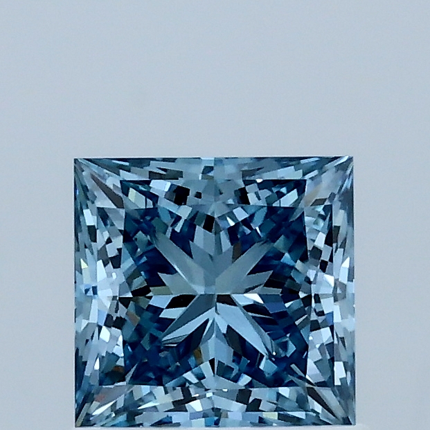 1.01 Ct. Fancy Vivid Blue Princess Lab Grown Diamond