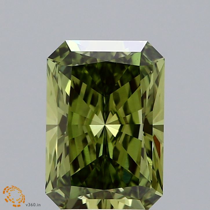2.02 Ct. Fancy Vivid  Green Radiant Lab Grown Diamond