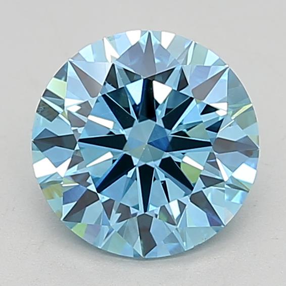 2.09 Ct. Fancy Vivid Blue Round Lab Grown Diamond