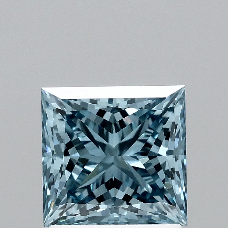 1.56 Ct. Fancy Vivid  Blue Princess Lab Grown Diamond