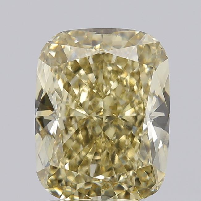 2.51 Ct. Fancy Intense  Yellow Cushion Lab Grown Diamond
