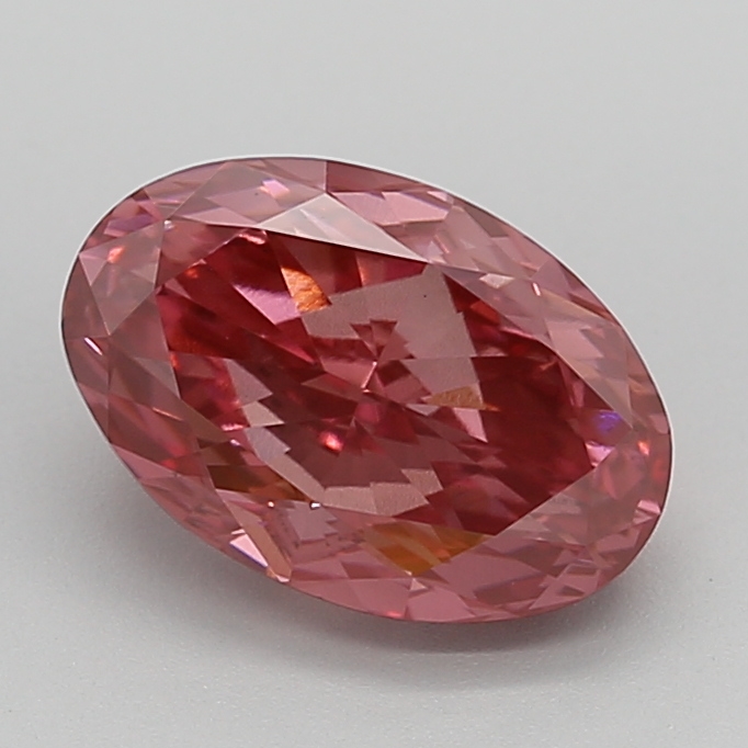 3.06 Ct. Fancy Vivid  Pink Oval Lab Grown Diamond