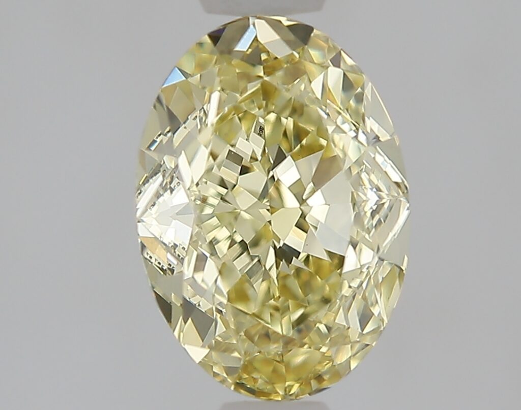 1.55 Ct. Fancy Light  Yellow Oval Lab Grown Diamond