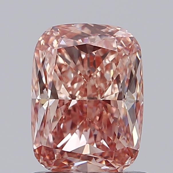 1.02 Ct. Fancy Vivid  Pink Cushion Lab Grown Diamond