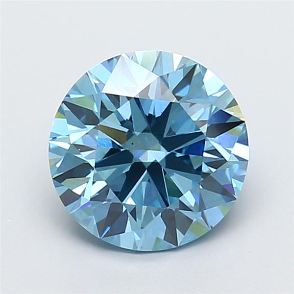 3.00 Ct. Fancy Vivid  Blue Round Lab Grown Diamond