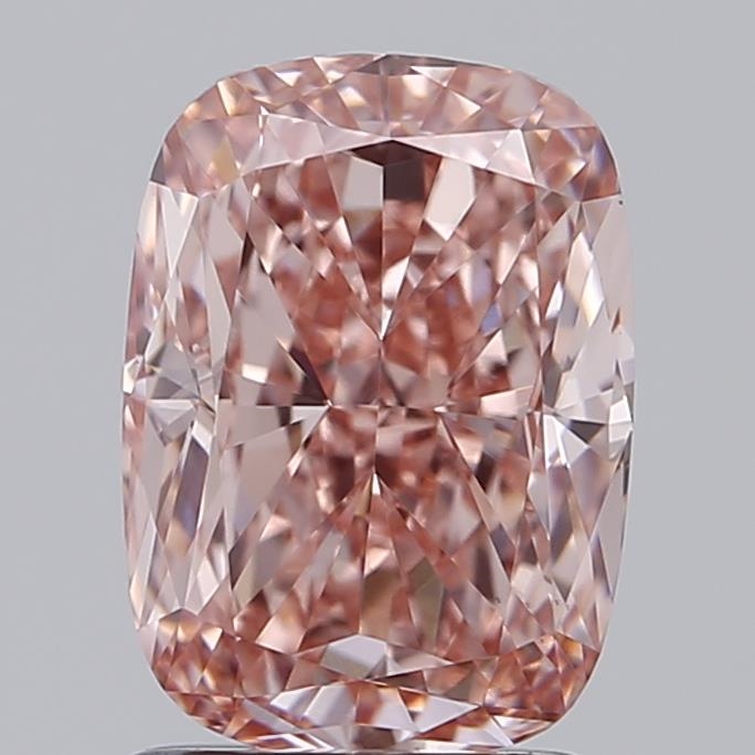 2.01 Ct. Fancy Vivid  Pink Cushion Lab Grown Diamond