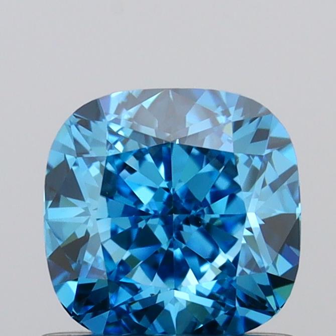 1.00 Ct. Fancy Vivid  Blue Cushion Lab Grown Diamond