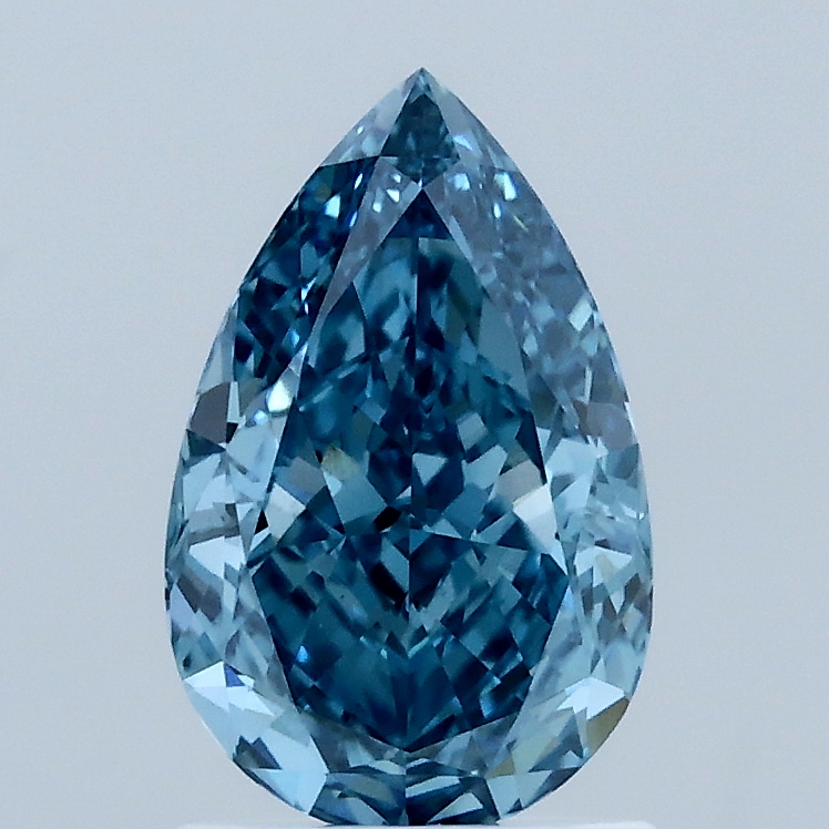1.5 Ct. Fancy Vivid Blue Pear Lab Grown Diamond