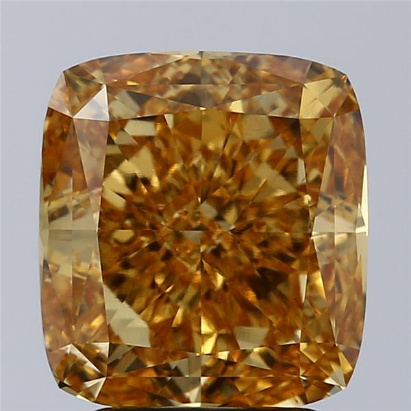 3.20 Ct. Fancy Vivid Yellow Cushion Lab Grown Diamond