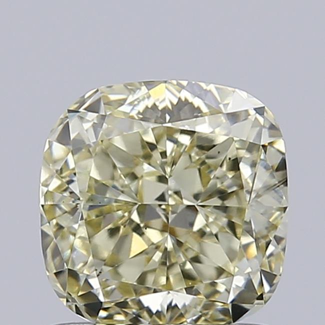 1.02 Ct. Light  Yellow Cushion Lab Grown Diamond