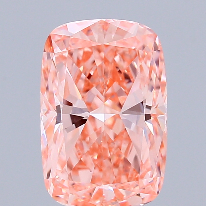 1.50 Ct. Fancy Vivid  Pink Cushion Lab Grown Diamond