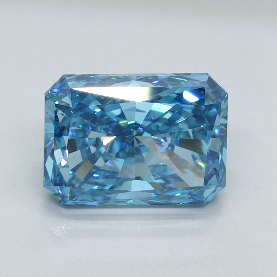 2.13 Ct. Fancy Vivid Blue Radiant Lab Grown Diamond