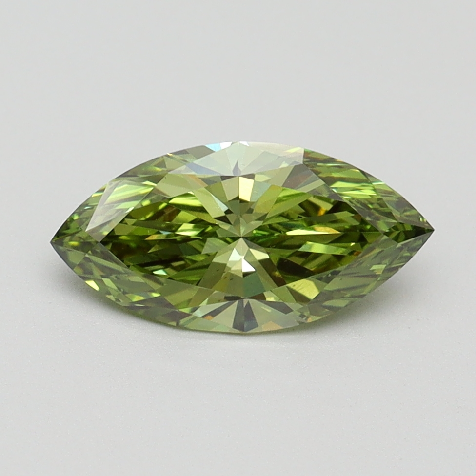 1.03 Ct. Fancy Vivid Green Marquise Lab Grown Diamond