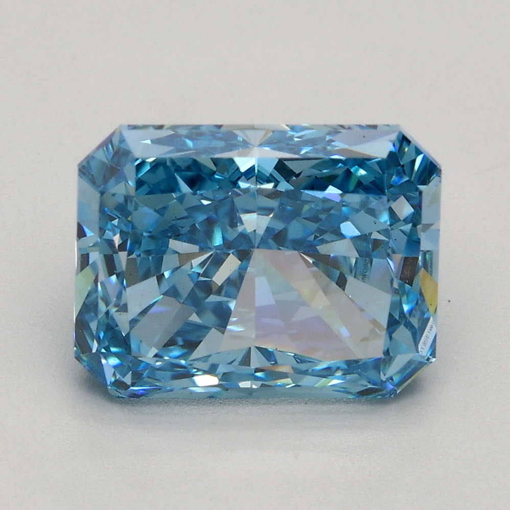2.54 Ct. Fancy Vivid Blue Radiant Lab Grown Diamond
