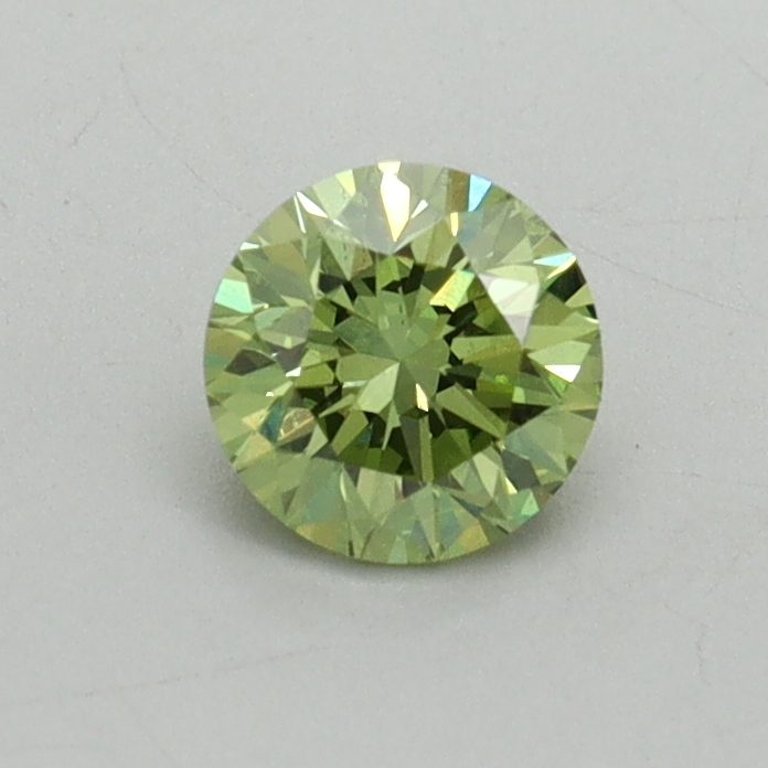 0.50 Ct. Fancy Vivid Green Round Lab Grown Diamond